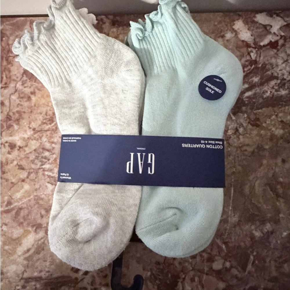 GAP women Casual Socks - Light Gray and Mint and more 6 pairs